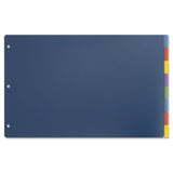 Cardinal TabloidSize Poly Index Divider, 8Tab, Multicolor Colors