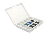 DANIEL SMITH Hand Poured Watercolor, Half Pans, Earth Set with 6 Watercolor Half Pans, 9 Empty Half Pans, 1 Plastic Travel Case 