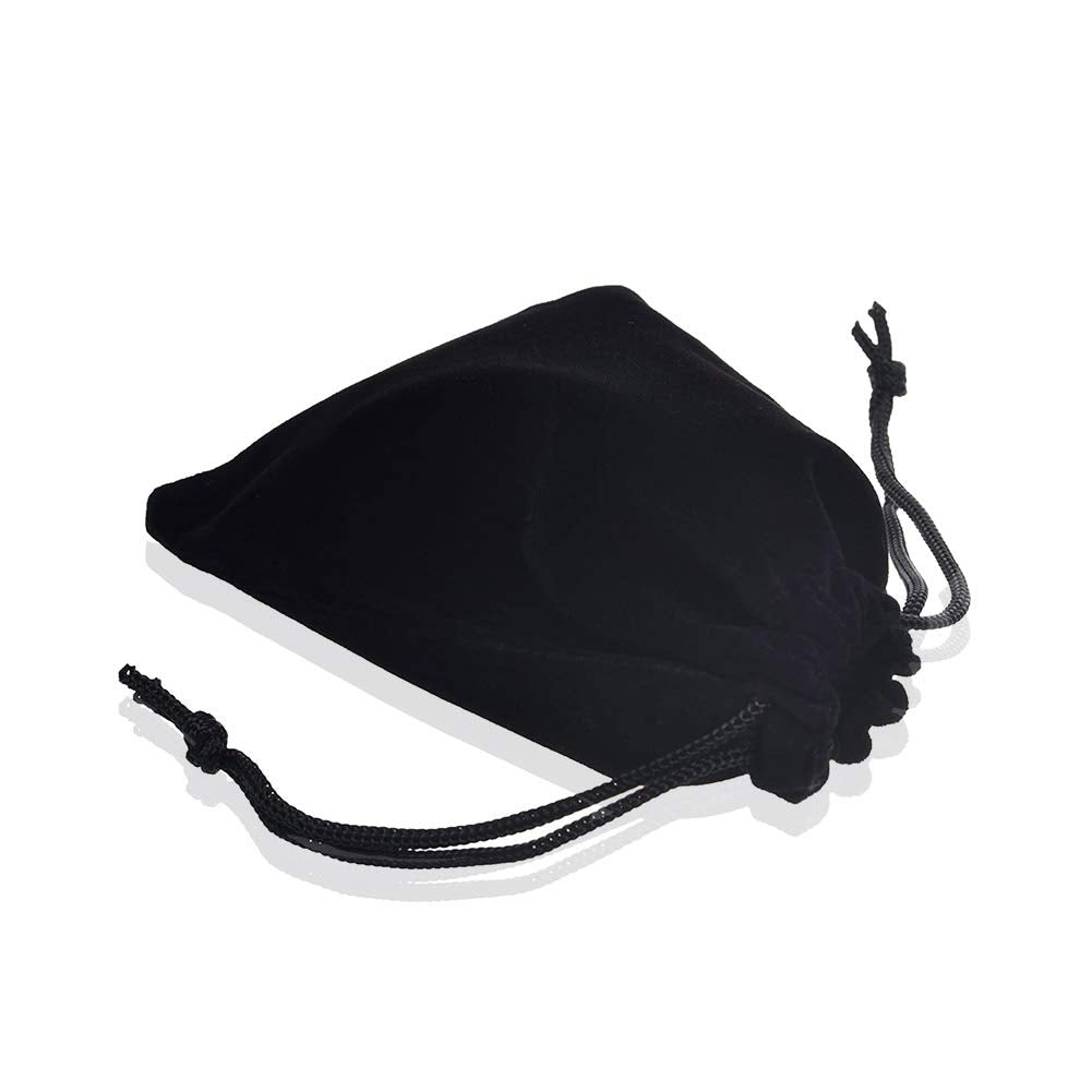 Bluecell Pack Of 20Pcs 3 X 4 Velvet Drawstring Cloth Jewelry / Gift / Headphones Bag / Pouches (Black)