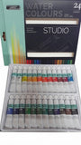 Conziv Lanpo Water Colours Paint Set, 24 Vibrant Colours, 24 X 12Ml Watercolour Paint Tubes, Rich Pigments, Smooth Blending, Wat