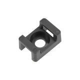 Uxcell Cable Tie Base Saddle Type Mount Wire Holder Permanently Anchor To Wall Desk 23X16X10Mm Black 100Pcs