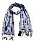 Elegant Scarf Studio Soft Cotton Abstract Pattern Scarf For Women | Lightweight Printed Cotton Stole With Stylish Fringes | Ever