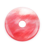 GEM-Inside 40mnm Watermelon Crystal Stone Circle Donuts Beads for Pendant Jewelry Making Power Energy Chakra Massage GuaSha Scra