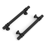 Coinkoly 10 Pack 5(128mm) Black Knurled Cabinet Handles Kitchen Matte Black Pulls for Cabinets Drawer Pulls Dresser Hardware for