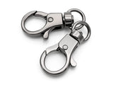 CRAFTMEMORE Swivel Snap Hook Quality Keychain Clip Push Gate Trigger Lobster Clasps 3/8 O Ring Opening SC40 (4 Pack, Gunmetal)