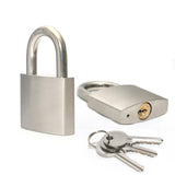 LanuBe 304 Stainless Steel Keyed Alike Padlocks for Outdoor use, Pin Tumbler Padlock, 2 inch Wide Body, Stainless Steel Body Nor