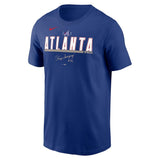 Nike Men's City Connect Graphic T-Shirt (US, Alpha, Small, Regular, Regular, Royal, Atlanta Braves)