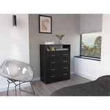 Peru L Four Drawer Dresser -Bedroom -Black
