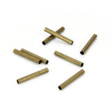 200pcs Smooth Round Tube Beads 20mm (0.8 Inch) Long Spacer Connector (Hole 2.4mm) Antique Bronze Plated Brass for DIY Craft Jewe