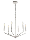 Living District Indoor Modern Home Decorative Bright Ceiling Enzo 6 Light Chrome Pendant