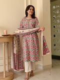 Gosriki Women'S Rayon Viscose Printed Straight Kurta With Pant & Dupatta (Upasana Multi-Gs_M_Multicolor_Medium),Multicolour,,B0FCC6LNFY
