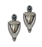 QCAA Door Knocker with 180 Degree Viewer, Zinc Die-Cast Construction 5-1/2'' Height, Satin Nickel, Made in Taiwan, 2 Pack