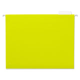 Universal UNV14119EE 1/5Cut Tab Deluxe Bright Color Tab Hanging File Folders Letter Size, Yellow (25/Box)