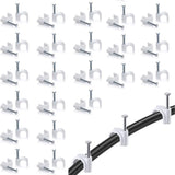 Svdk 5Mm Cable Clips With Metal Nails Heavy Duty Round Wire Fasteners For Wall Mounting | Combo Pack Cord Organizer Clamps For