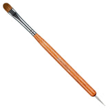 Americanails French Manicure Brush - Nail Clean Up Brush - Two Way Sable Nail Art Brush with Dotting Tool - Hardwood Handle - Pr