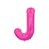 16 inch Letter J Magenta AirFilled Foil Balloon