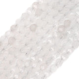 BEADIA Faceted Natural White Agate Stone Round Beads 10mm 36cm/Strand for Jewelry Making
