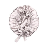 Atrube Satin Silk Hair Bonnet for Women Reversible Sleep Cap with Adjustable Tie Band Scrunchie Head Cover for Sleeping Multicol