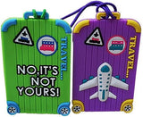 Jagmag Luggage Tags, Airplane Pattern Luggage Tag Business Card Holder Travel Tag, Travel Luggage Baggage Identifier (1 Pcs Rand