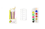 Eclet Paint Brush Combo 6 Round With Heavy Color Plate(One Brush Free) A