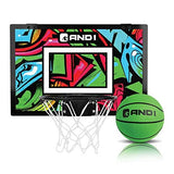 AND1 Mini Basketball Hoop: Pre-Assembled with Flex Rim, 18 inches x 12 inches, Includes One Deflated 5 Inch Hoop for Kids