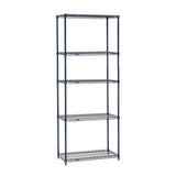 NEXEL Industries INC. Nexel - 24x30x86, 5 Tier, Adjustable Wire Shelving Unit, NEXGuard Anti-Microbial Agent, NSF Listed Commerc