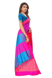 Om Sai Latest Creation Womens Bhagalpuri Silk Saree With Blouse Piece-Free Size (Pink)