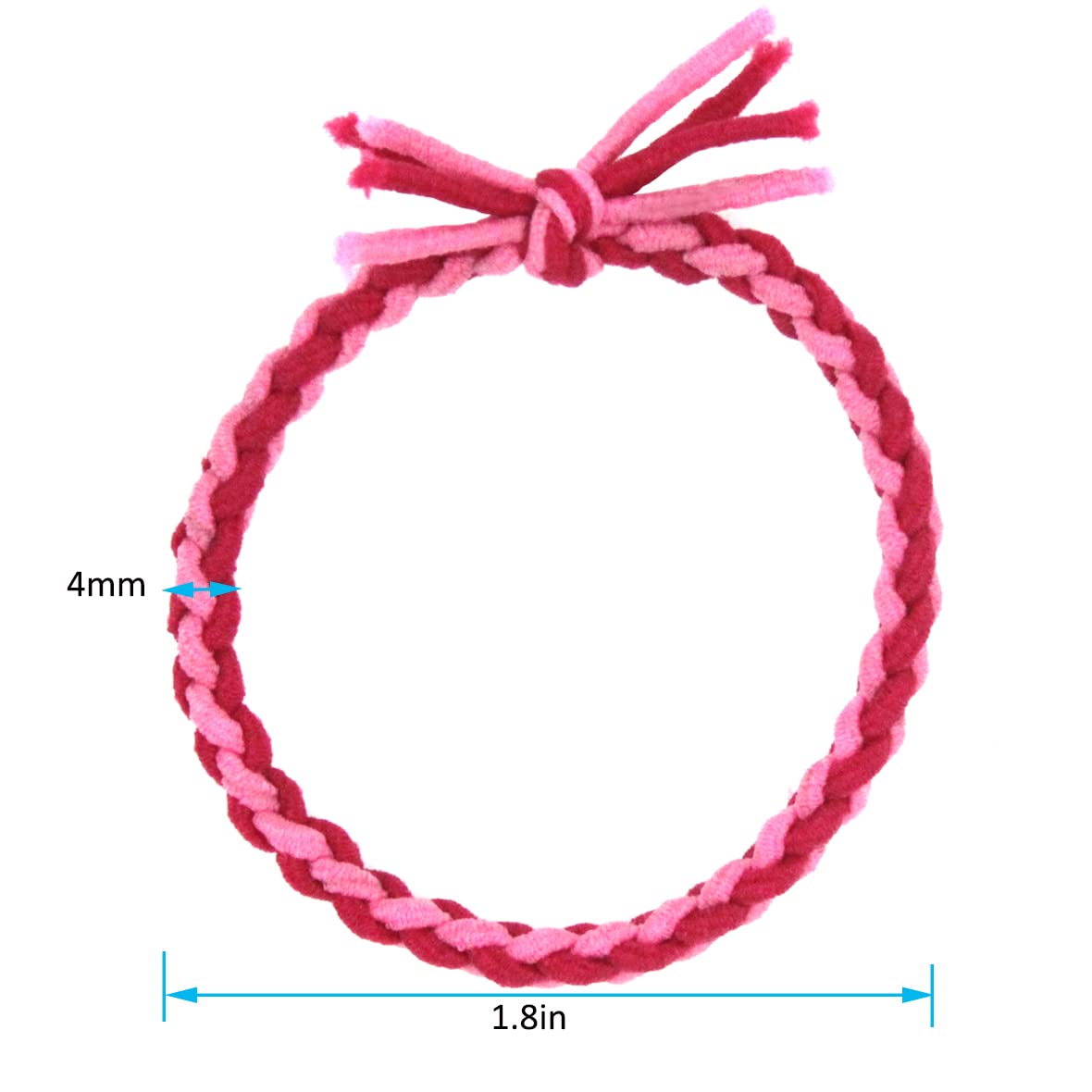 Braided Elastic Hair Ties Hair Ropes Rubber Bands Ponytail Holder Thick Thin Hair Scrunchies Accessories for Women Girls (Random