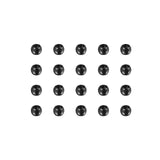 HARFINGTON 20pcs Beads 4mm Stainless Steel 2.5mm Hole Dia Bead for DIY Crafts, Black