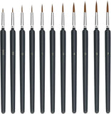 Dkriva 11Pcs Miniature Paint Brushes Detail Fine Tip Paint Brushes Set With Ergonomic Handle | Watercolour Brush Suitable For Ac