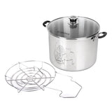 Harvest Stainless Steel 20 Qt Canning Pot with Rack | Water Bath or Steam Canning | Works on All Stovetops Including Induction, 