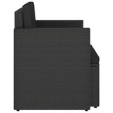 Vidaxl Patio Chair With Cushions - Stylish Poly Rattan Outdoor Furniture, Black, Comfortable And Durable For Garden, Balcony And Patio Setting