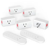 SURNICE Mini Remote Control Outlet Plug, 15A Wireless Light Switch Plug for Household Appliances, Up to 260 FT Long Range, 5 Out