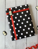 Dovetail White Polka Gift Wrapping Paper Pack of 6 Sheets (29 x 19 in) | Black & White Polka Dot Design for Birthdays, Anniver