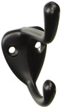 GlideRite Hardware 7014MB25 Large 3 x 3 inch Robe/Coat/Hat Hooks 25 Pack, Matte Black Finish