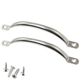 PZRT 2pcs 129mm Stainless Steel Door Handle Cabinet Drawer Hardware Solid Handles Pulls