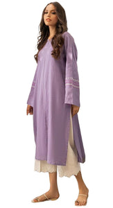 Anni Designer Women'S Rayon Viscose Straight Solid Kurta (Sejalani Purple_Xl_Cream_X-Large),Purple,XL
