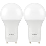 Sunco GU24 LED Bulb A19, 2 Prong Light Bulbs, 800 LM, 9W (60W Equivalent), 5000K Daylight, Dimmable, Twist & Lock GU24 Pin Base,