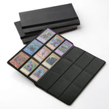 160 Pockets Trading Card Sleeves, Side Loading Pocket Binder, Album Pages Card Collector Coin Holders Wallets Sleeves Set (Black