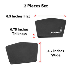 Grifiti Fat Wrist Pad Ergodox 2 Piece Set 6.5 X 4.2 X 0.75 Mirror Wrists Rests Support Accessories For Gaming Computer Key
