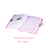 DUDUBUY Mermaid Diary with Lock for Kids Little Girls Diaries 5.25.x7x1 300 Pages Lined Girls Journal Cute Secret Notebook With