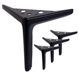 Anterrific 6 Inch Matte Black Furniture Legs, Metal Legs for Furniture Set of 4,DIY Replacement for Sofa Legs, Cabinet Legs, Cou