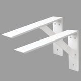 Countertop Support Bracket 14 Inch Heavy Duty Shelf Bracket 2 Pack 3/8 Thick White 14x10x2.5 for Granite Quartz Wood Laminate Co