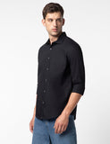 Fyltr Men'S Solid 100% Cotton Casual Full Sleeves Shirt With Pocket,Black Ivy,Black Ivy,M