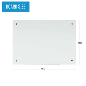 River Glass Dry-Erase Board, 24 X 36, Non-Magnetic
