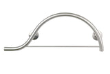 30-inch Designer Curved/Waved Bathroom Shower Grab Bar with Towel Bar, Left-Handed, Satin