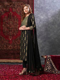 Gosriki Women'S Cotton Blend Straight Printed Kurta With Pant & Dupatta (Ajapina Black-Gs_L_Black_Large),Black,,B0D9WDW3H5