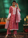 Libas Women'S Silk Blend Kurta Sets (49125_Pink_Xl)