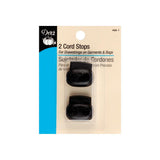 Dritz 4681 Cord Stops for Drawstrings on Garment and Bags, Black 2Count