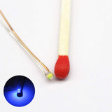 100pcs Pre-soldered Micro pico Litz Wired Leads Blue SMD Led 0603 + Muti-Resistor New